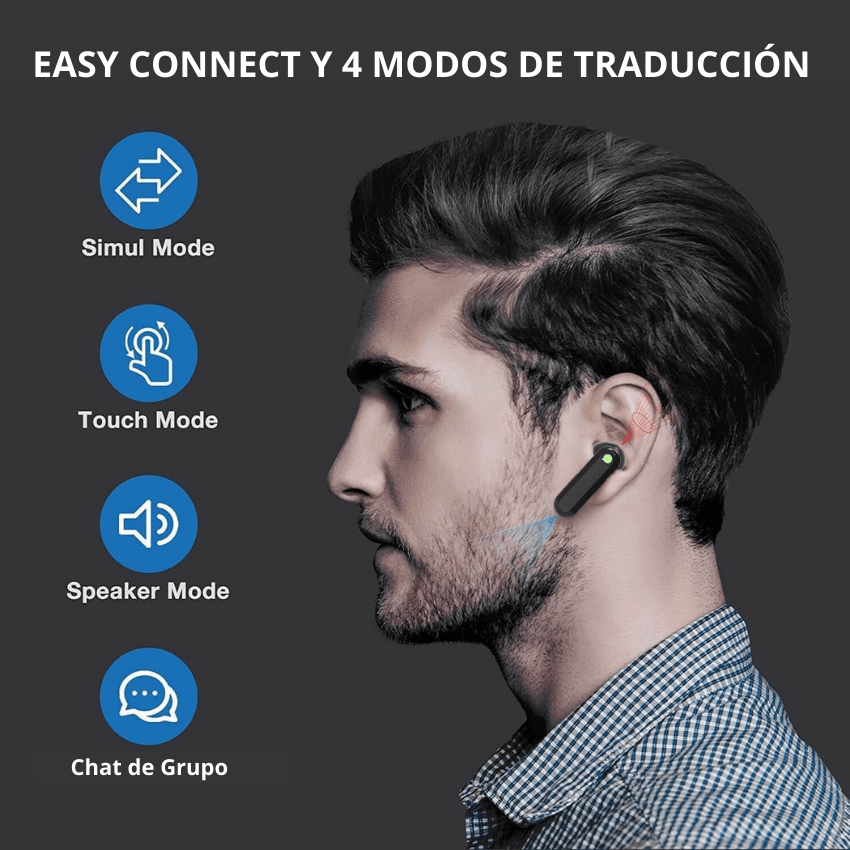 UniSpeak™ - Auriculares Traductores 3-en-1